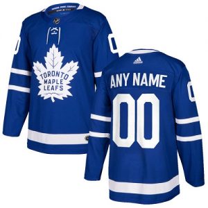 Barn NHL Toronto Maple Leafs Trøje Tilpasset Adidas Hjemme Kuninkaallisen blå Authentic