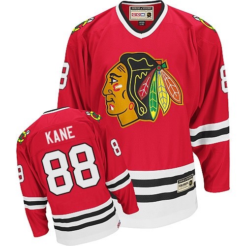 Mænd NHL Chicago Blackhawks Trøje 88 Patrick Kane Authentic Throwback Rød CCM – billige NHL ishockey trøje,Tilpasset ishockey trøje