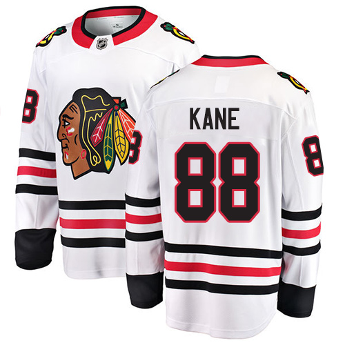 Mænd NHL Blackhawks Trøje 88 Patrick Kane Breakaway Hvid Fanatics Branded Udebane – billige NHL trøjer,dansk ishockey trøje,Tilpasset ishockey trøje
