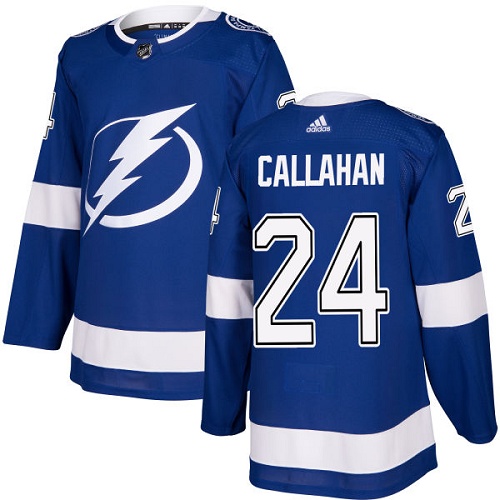 Barn NHL Tampa Lightning Trøje 24 Ryan Callahan Authentic Kongeblå Adidas Hjemme billige NHL trøjer,dansk ishockey trøje,Tilpasset ishockey trøje