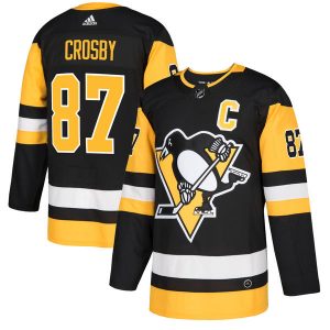 Mænd NHL Pittsburgh Penguins Trøje Sidney Crosby 87 Authentic Sort Adidas Hjemme