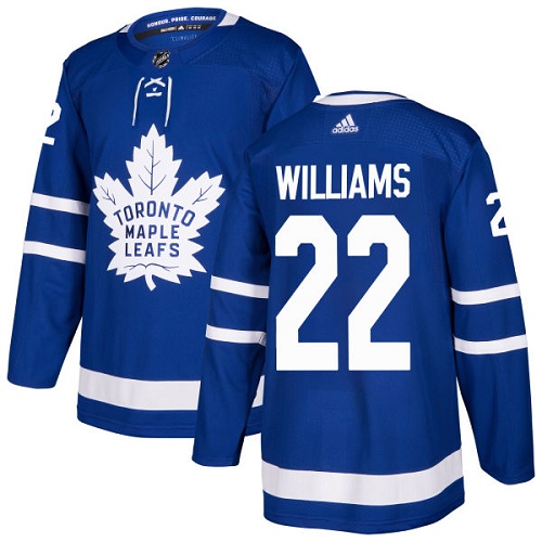 Mænd NHL Toronto Maple Leafs Trøje 22 Tiger Williams Authentic Adidas Hjemme – billige NHL ishockey ishockey trøje